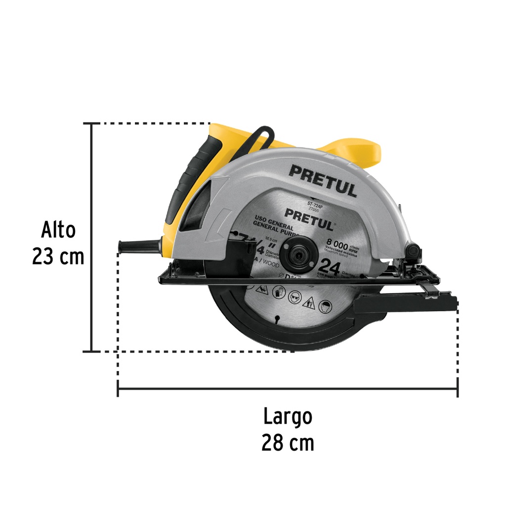 27098 / Sierra circular 7-1/4' 1200 W, Pretul