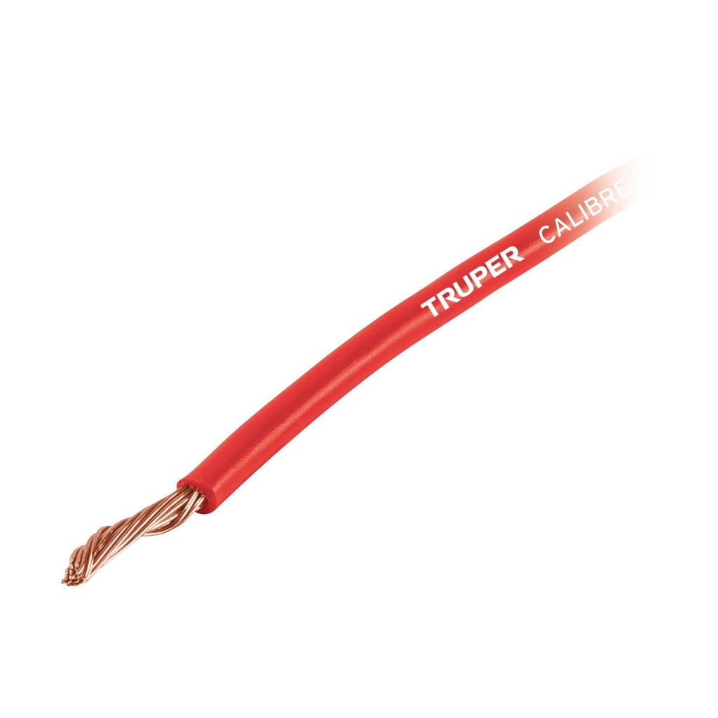 101089 / Carrete con 12 m de cable primario rojo calibre 18, Truper