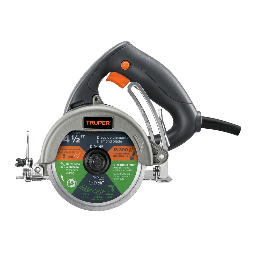 13978 / Cortador de azulejos 4-1/2', 1320W, TRUPER INDUSTRIAL, Truper
