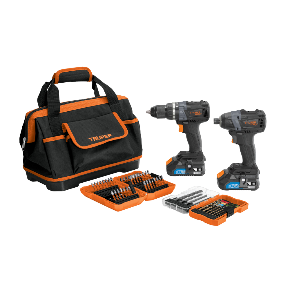 102235 / Combo rotomartillo y destornillador de impacto, 20V, MAX, Truper